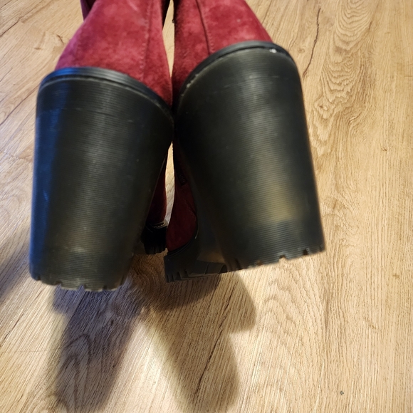 Dr. Martens Magdalena burgundy suede boot size 9 EUC - Picture 5 of 10